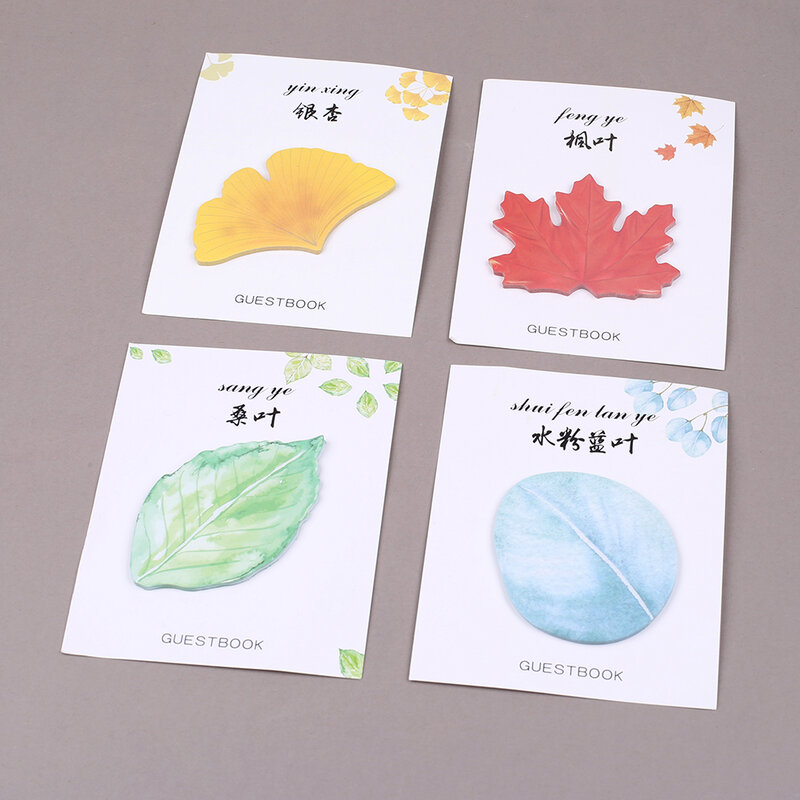 Coreano Cute Plant Cactus Memo Pads Kawaii 3D Marple Leaf Sticky Notes Journaling Back to School Post notepad cancelleria per ragazze