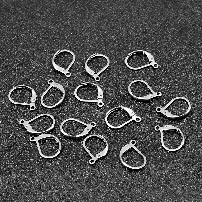 100PCS 925 Sterling Silber DIY Gefrieste Erkenntnisse Ohrring Haken Lever Earwire Armaturen Komponenten