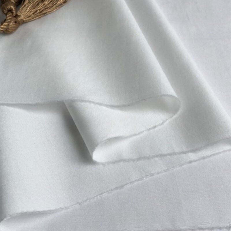 Tecido de algodão seda para camisa, pano de saia, Hanfu Versátil, Fino Respirável, Primavera e Verão