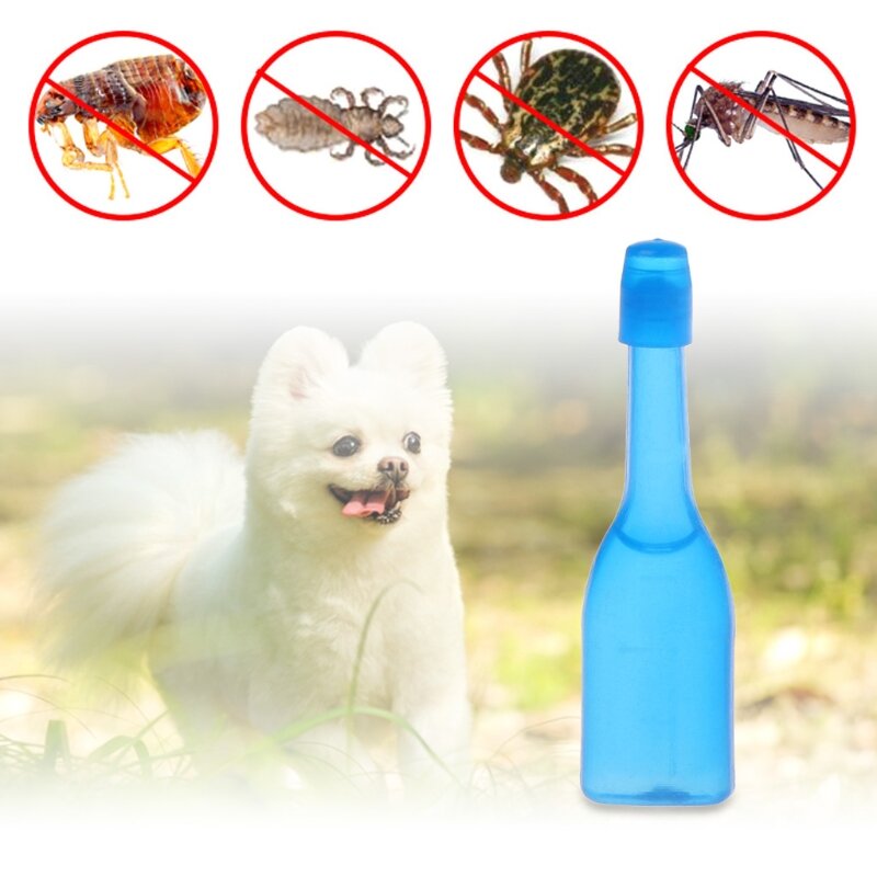 Traitement anti-puces pour animaux de compagnie, insecticide liquide pour petits et grands chiens, prévention des tiques