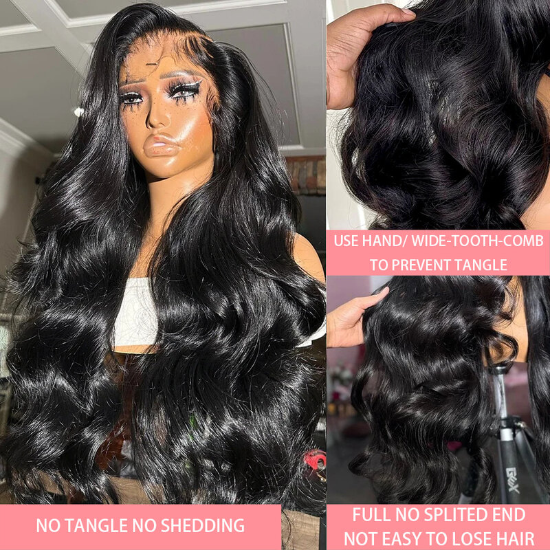 13X6 Hd 250% Dichtheid Body Wave Lace Front Human Hair Pruiken Brazilian Remy 30 32 Inch Water Wave 13X4 Lace Frontale Pruik Voor Vrouwen