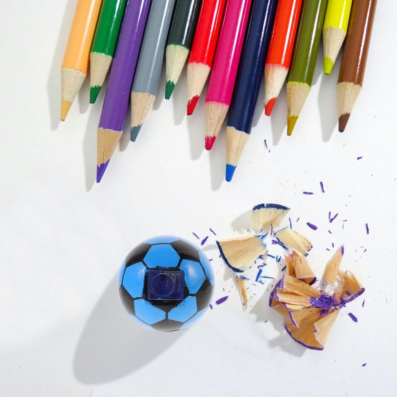 Mini crayons de football à trou unique pour enfants, manuel, 20 pièces