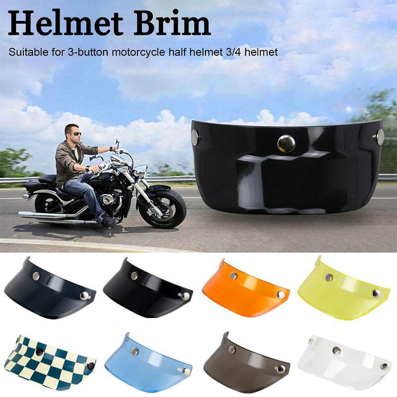 Universal Helmet Brim Wind Fit For Open Face Motorcycle Helmet Anti-UV Windproof Windshield Replacement O2Z9