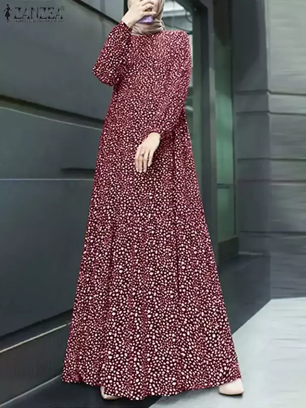 2200 72USD ZANZEA Bohemian Vintage Robe Casual Abaya abbigliamento islamico autunno donna musulmana