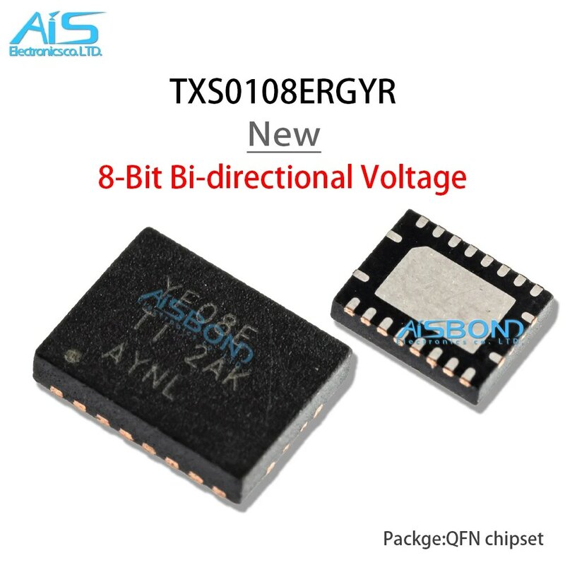 10Pcs/Lot New TXS0108ERGYR VQFN-20 TXS0108ERG QFN TXS0108E QFN-20 TXS0108 YF08E 8-Bit Bi-directional Voltage Translator