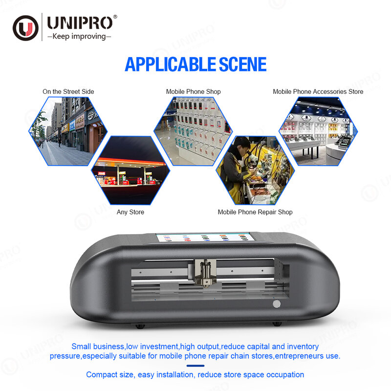 Unipro Desbloquear Nuvem Inteligente Filme Máquina De Corte, Corte Ilimitado, Universal Flexível Hidrogel Film Cutter para SS-950 SS-960