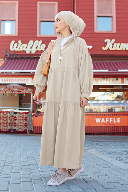 Kaftan-긴 이슬람 이브닝 드레스 여성용, 히잡 아바야 터키 히잡 캐주얼 파티 의류 2021
