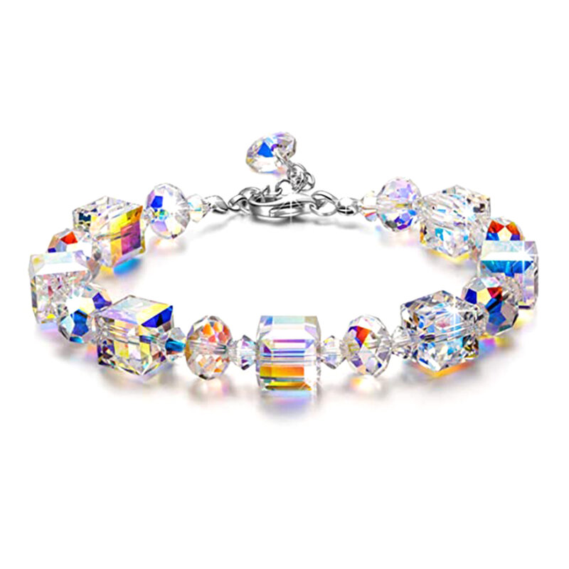 Bracelet carré en cristal de sucre absorbe ouissant, nouveau bracelet, 8mm