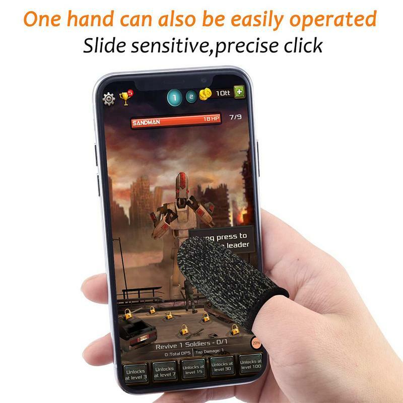Mobilny rękaw na kciuk 1 para antypoślizgowych rękawów z palcami telefon komórkowy rękawy na palce anty-pot Gamer Thumb