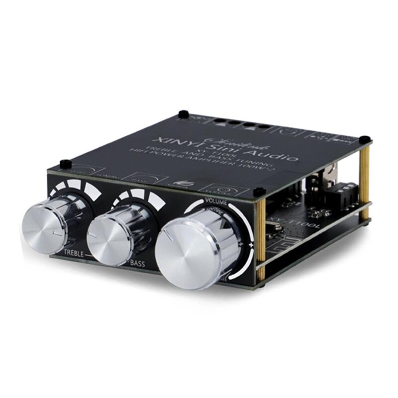 مكبر صوت صغير XY- T100L متوافق مع بلوتوث 5.0 جهاز استقبال ستيريو 2.1 قناة دروبشيب