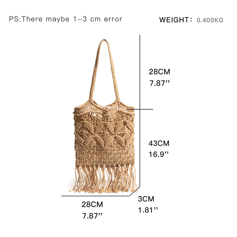 Хлопковая плетеная ручной работы пляжная дорожная сумка MABULA, винтажная модная сумка-тоут с кисточками, квадратная стильная дамская сумка для отпуска