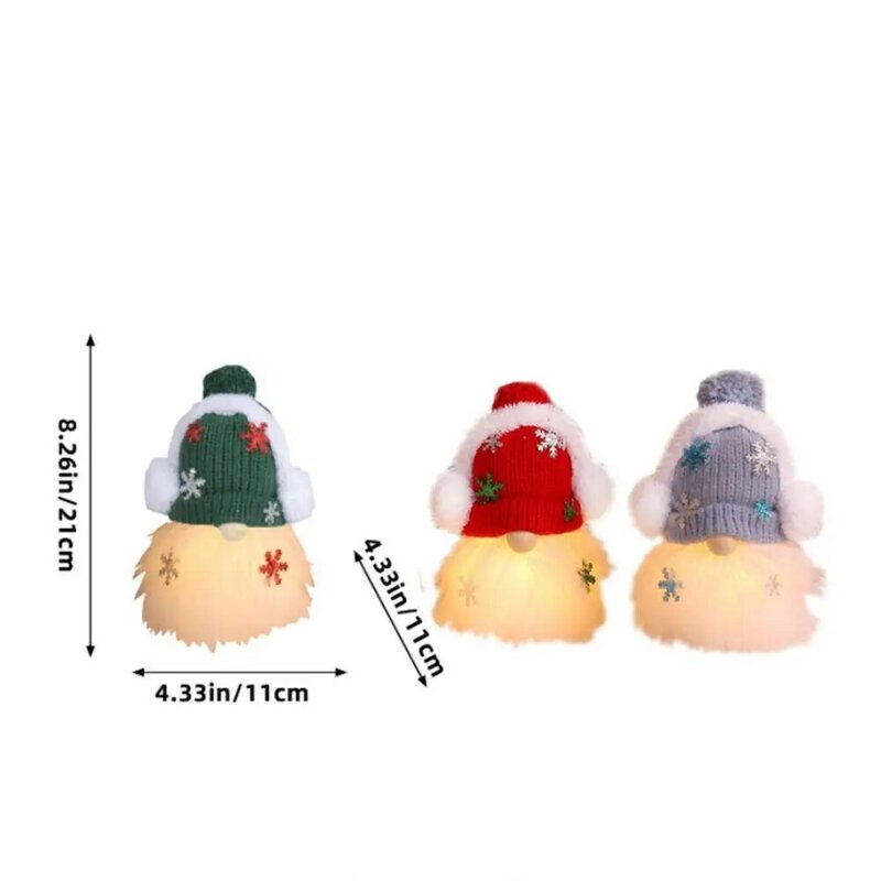 Luces creativas de Gnomo de elfo, sombrero de punto de música luminosa, regalo de Navidad para niños, muñeca, decoración del hogar