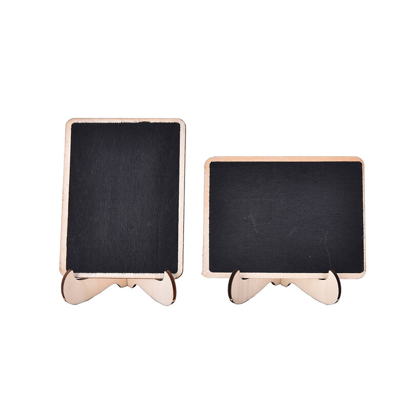 1pcs Mini Wooden Message Blackboard Chalkboard With Stand Small Black Notice Board Wedding Home Office Decor Supplies