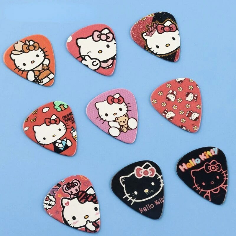6 Stuks Hello Kitty Plectrums Dikte 0.46 0.71 0.96 Gitaar Paddle Anime Ukelele Akoestische Guitarra Instrument Accessoires Gift