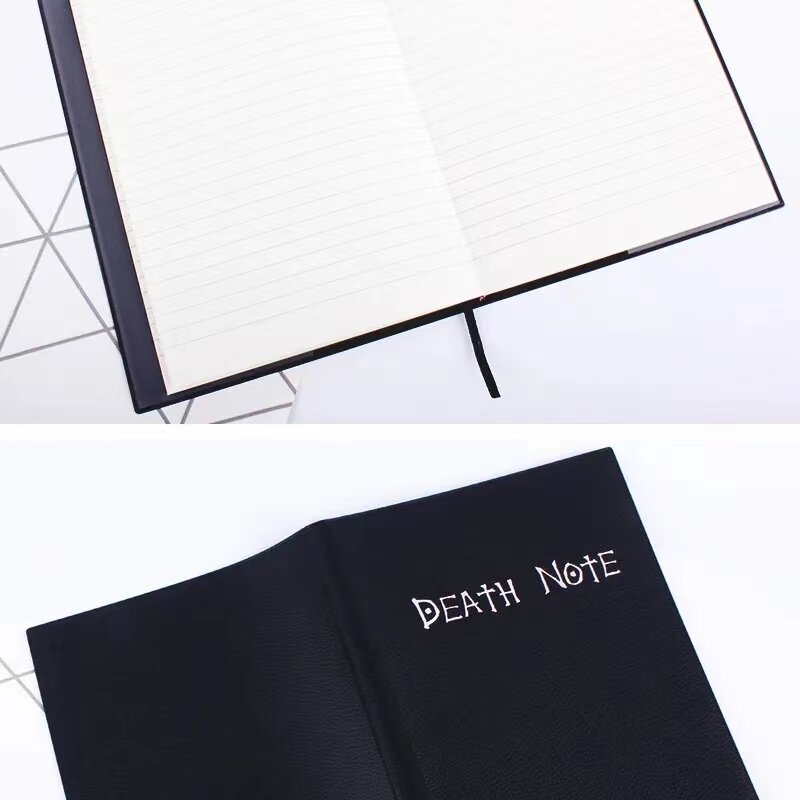 Zestaw notebooków Death Note Anime A5 dziennik skórzany i naszyjnik długopis z pióra sztuka animacji pisania dziennika Death Note notatnika