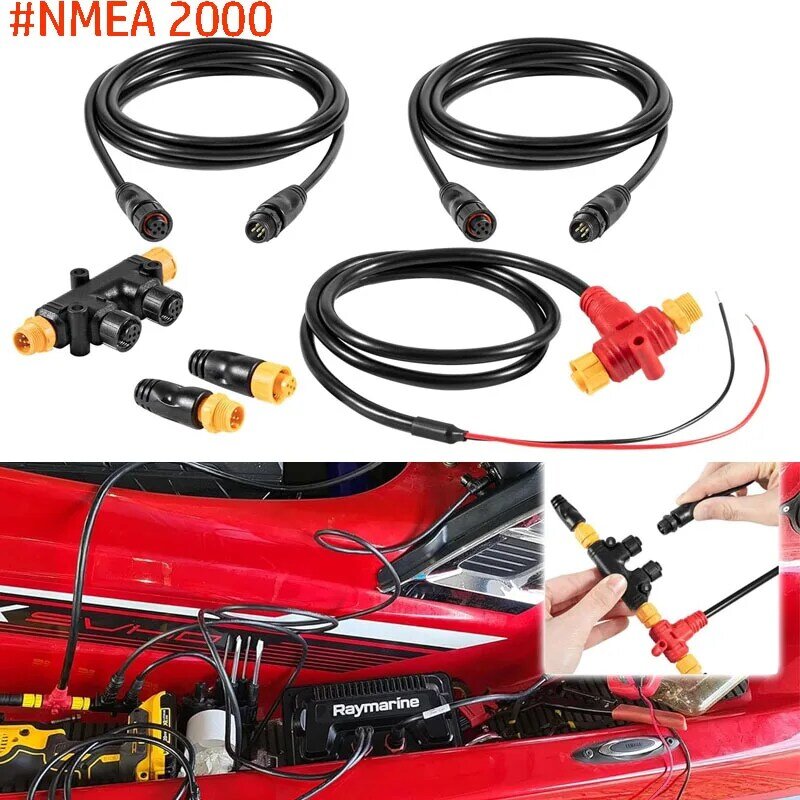 Nmea 2000 Starterskit Voor Twee Apparaten Backbone Kabels Drop Kabels Dual Tee Connector Terminators Kit Voor Nieuwe Producten Van Maritieme Kwaliteit