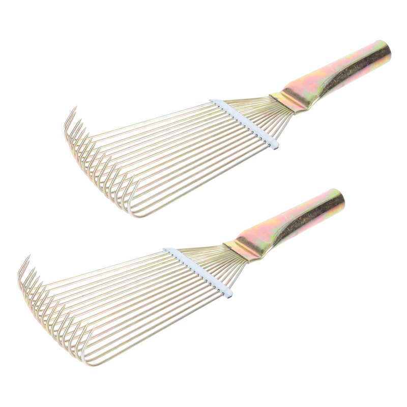 2Pcs Rakes Metal Rake For Lawns Comb For Cats Combs For Grooming Comb Garden Rake