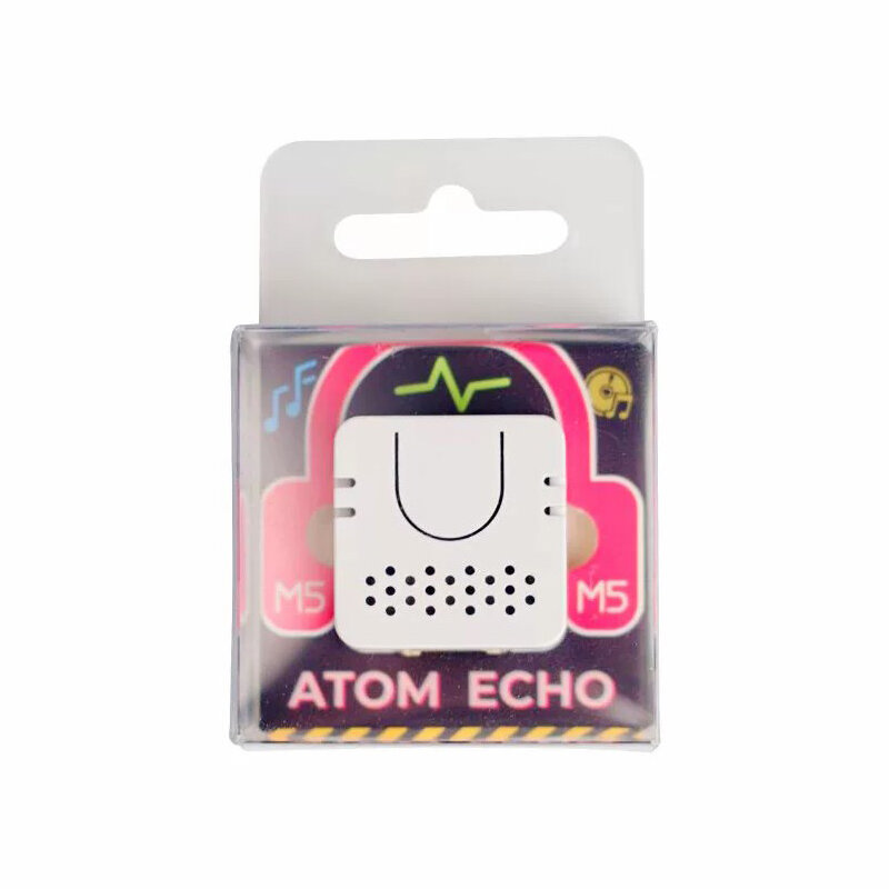 M5Stack ATOM Echo Alto-falante inteligente programável, compacto leve, suporta serviço STT, ESP32 embutido, Bluetooth, Internet Wi-Fi