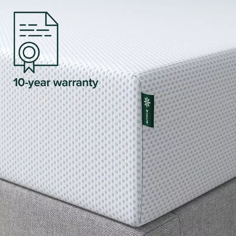 Bed-in-a-Box Futon Pad CertiPUR-US Certified Queen Mattress 12 Inch Green Tea Cooling Gel Memory Foam Mattress Fiberglass Free