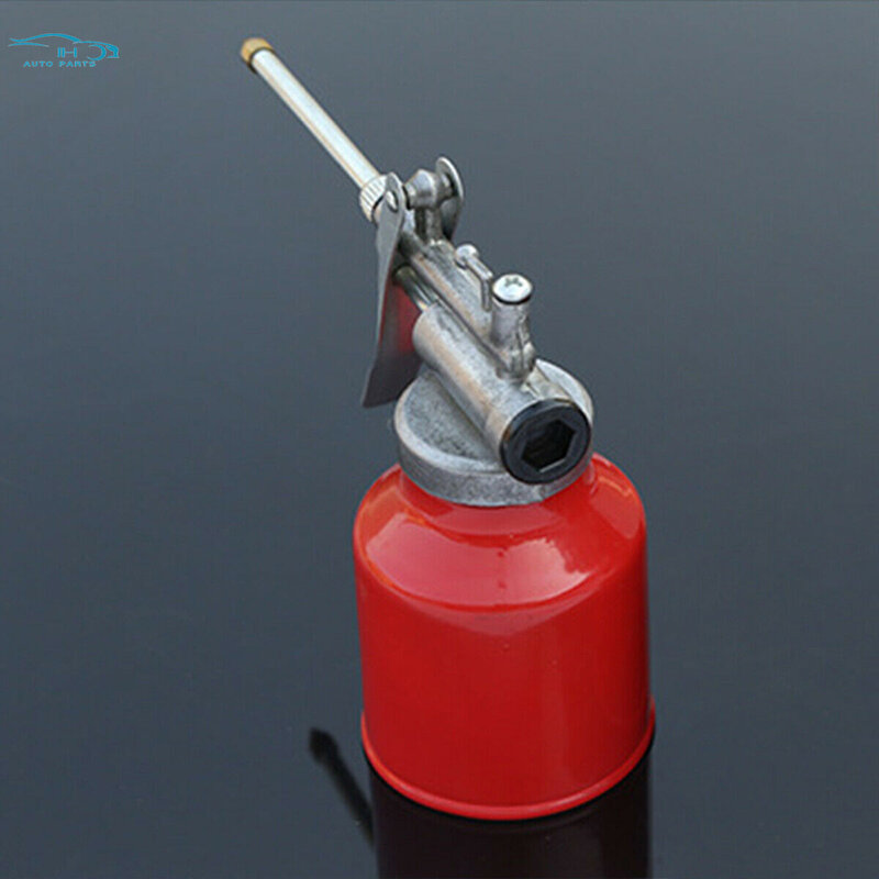 250ml Oil Can Die Cast Body With Rigid Spout Thumb Pump Workshop Oiler With Sealing Gasket Aluminum Cover Plastic Cover