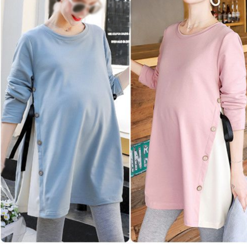 Suéter suelto fino de manga larga para mujer embarazada, primavera y otoño, nuevo