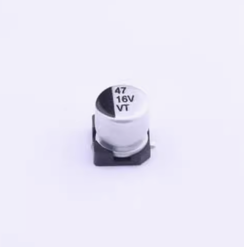 Microplaqueta eletrolítica de alumínio do capacitor, SMD,D5xL5.4 mm, 47uF, ± 20%, 16V