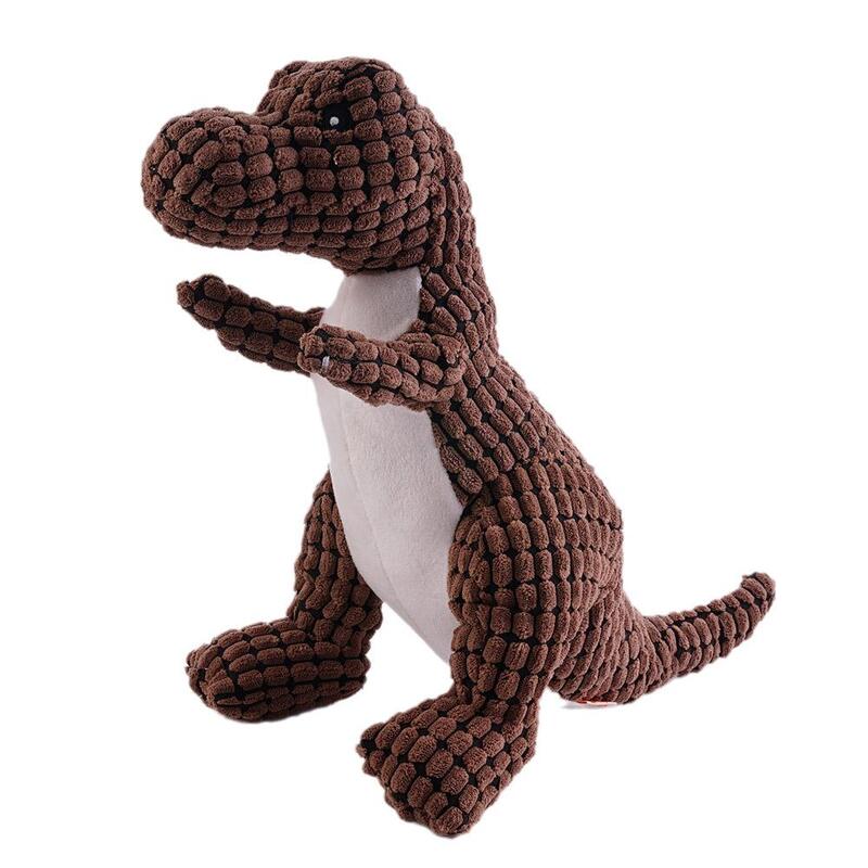 Indestrutível Robusto Dino Dog Chew Brinquedos para Chewers Agressivos, Stuffed Toy Dog Plush, Brinquedos interativos, W4F1