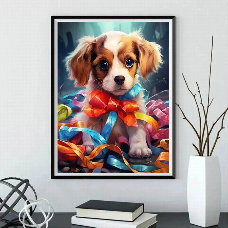 Алмазная живопись своими руками 5D новая коллекция 2024 милая собака полная фотография мозаика вышивка животные подарок для детей
