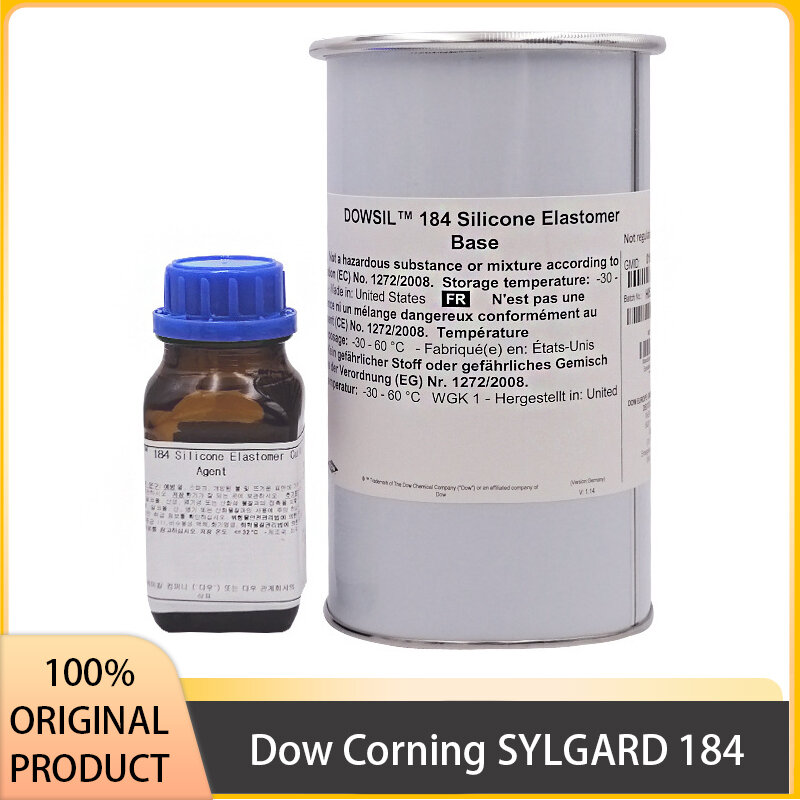 Cola óptica transparente alta, Dow Corning, polipropileno siloxano, EUA original, genuíno, DC184 PDMS