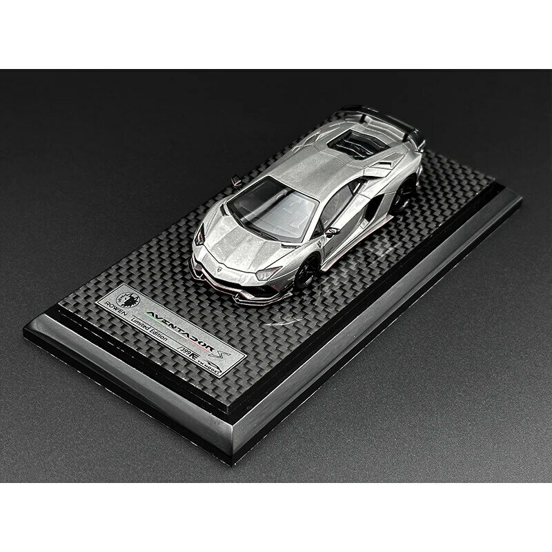 نموذج سيارة دييكاست YM-Diecast ، مجموعة ألعاب مصغرة ، Rowen Aventadors ، Grey بخط أحمر ، 1:64