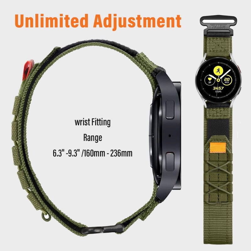 2023New Nylon Band 20mm 22mm Universal Replacement Wristband Sport Watch Strap for Men Women Bracelet Colorful Belt Accessories
