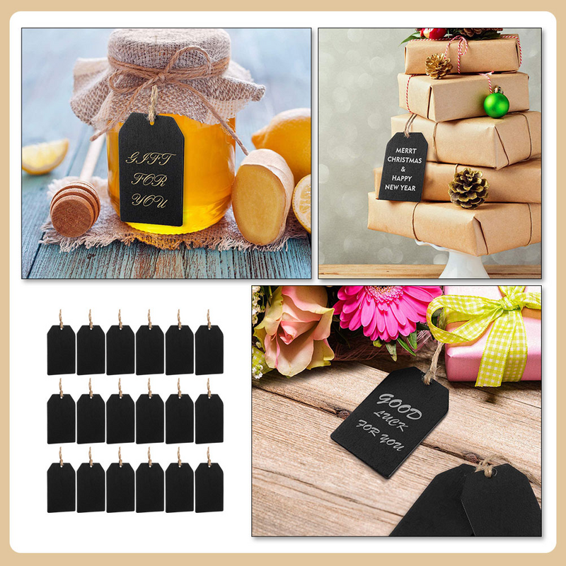 32Pcs Multi-function Chalkboard Labels DIY Bottle Labels Decorative Gift Labels Gift Accessory