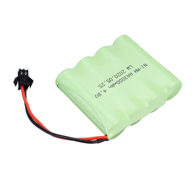 4.8V 3000mah NiMH Battery SM Plug and Charger For Rc toys Cars Tanks Robots Boats Guns Ni-MH AA 4.8 v Battery Pack toy accessory