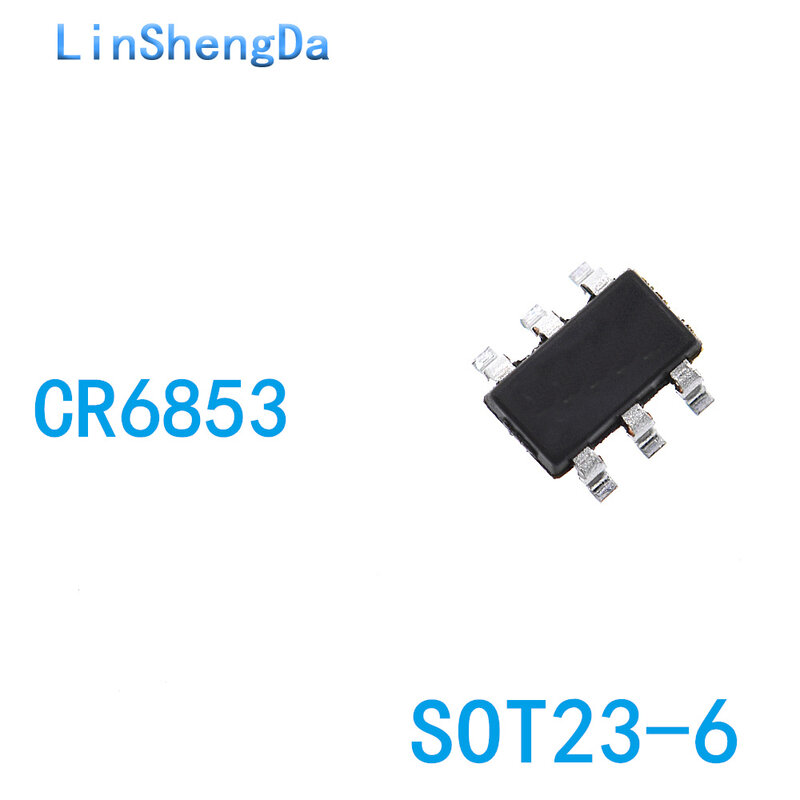 Импульсный источник питания CR6853, 10 шт., трафаретная печать, чип 6853, SOT23-6 CR6853S