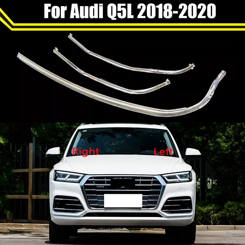 Для Audi Q5L 2018-2020, высокая ДХО, передняя фара, руководственная полоса, дневная Рабочая лампа, ежедневная Автомобильная фара, испускающая трубку