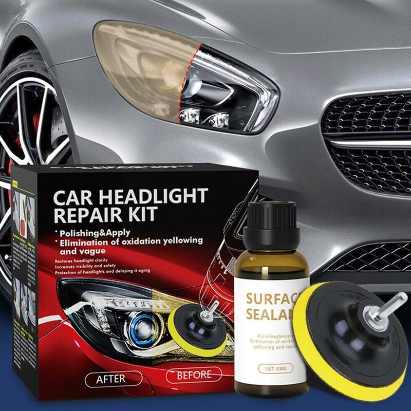 Car Headlight Repair Kit Auto Headlamp Lens Restore Scratch Waxing Restore Yellow Liquid Oxidation Headlight Polymer Polish J0E0