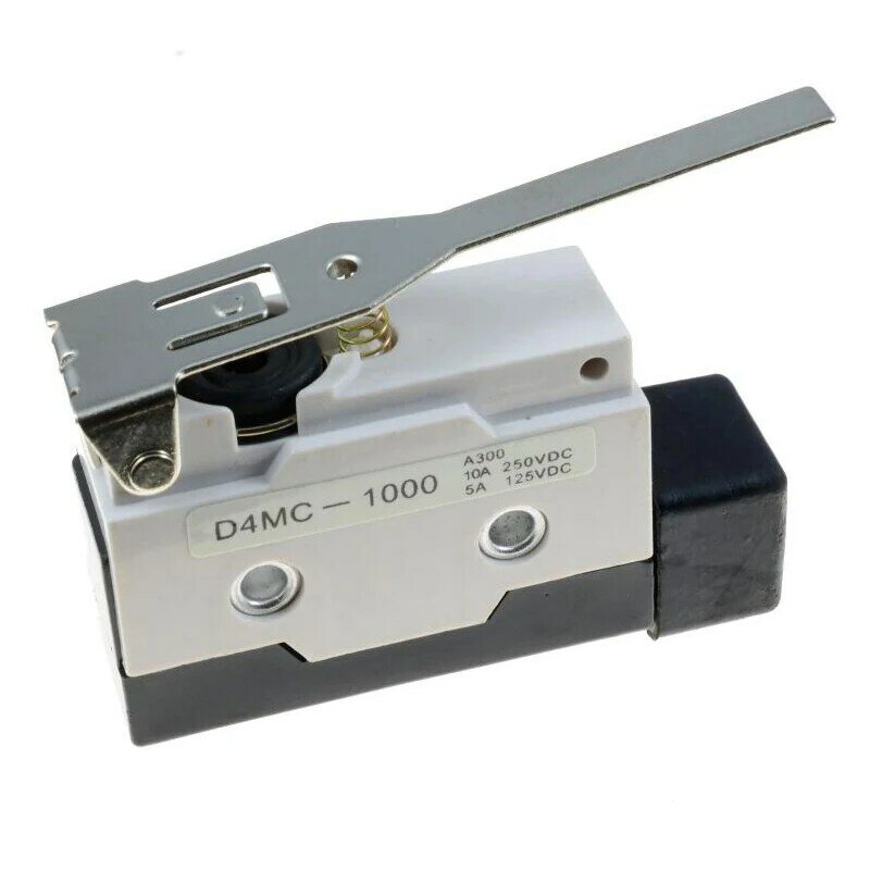 Microinterruptor de límite de palanca larga SPDT, 250VAC, 10A, D4MC-1000