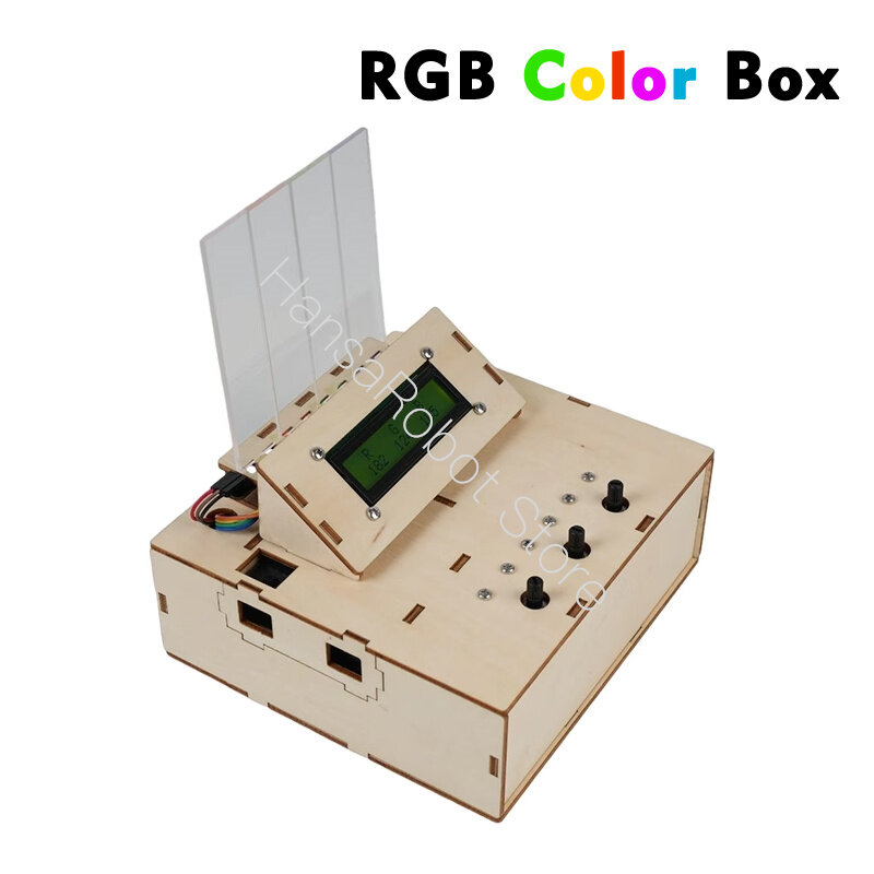 Kotak warna RGB pemrograman Arduino DIY produksi potensiometer putar kontrol menyenangkan pembuat batang mainan