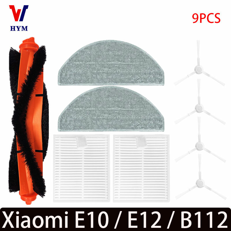 Voor Xiaomi E12 E10 B112 Vegen Robot Stofzuiger Hoofdborstel Zijborstel Dweil Hepa Filter Onderdelen