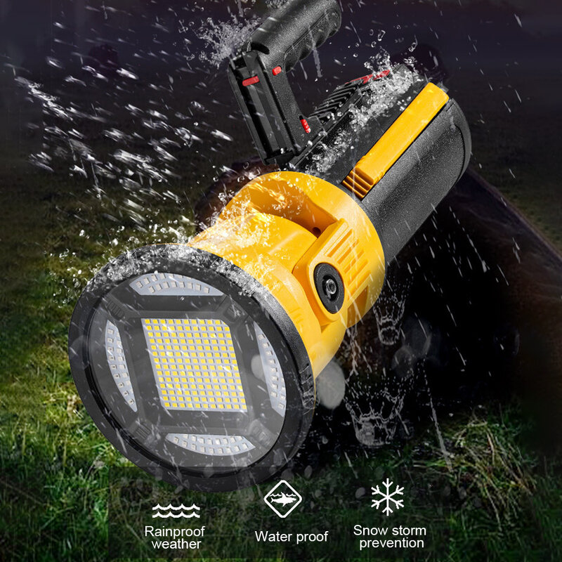 Super Bright Powerful LED Torch With High Medium Low Frequency Flashing Foldable Tripod Heavy Duty IPX5 Waterproof Spotlight