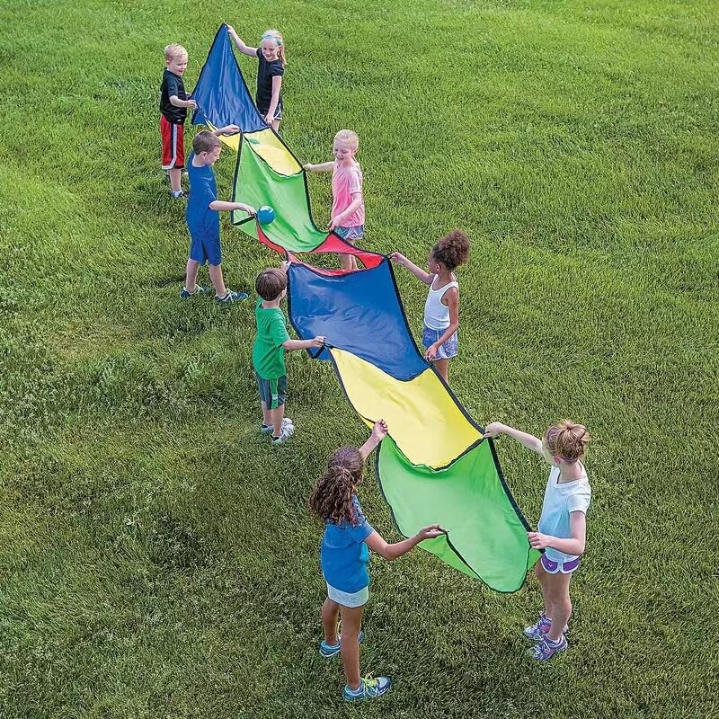 Chutes Variety Combination Cloth Team Building Activity for Elementary Teens Game Parachutes School's Field Day Kid Game