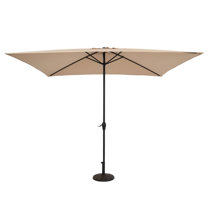 Parasol pliant et étanche avec Base, parapluie de Patio extérieur carré de 10 pieds, couleur rouge vin/haut, facile à utiliser, 300x200x245CM, [Stock US]