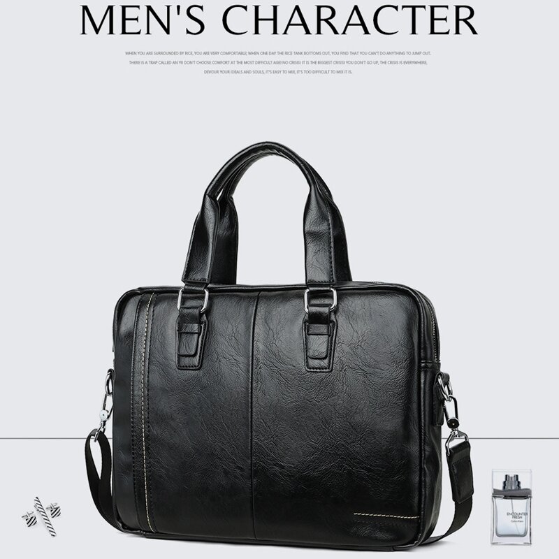 Leather Man Messenger Bag Men's Briefcases Business Laptop Men Handbag