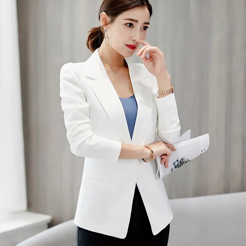 2024 Frühling Sommer Blazer Mantel Frau Mode Revers schlanke weibliche Jacke koreanische lässige schicke und elegante Damen Outewear