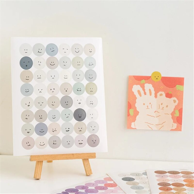 Morandi-pegatinas de puntos para tarjetas, pegatinas redondas de papelería para álbum de recortes