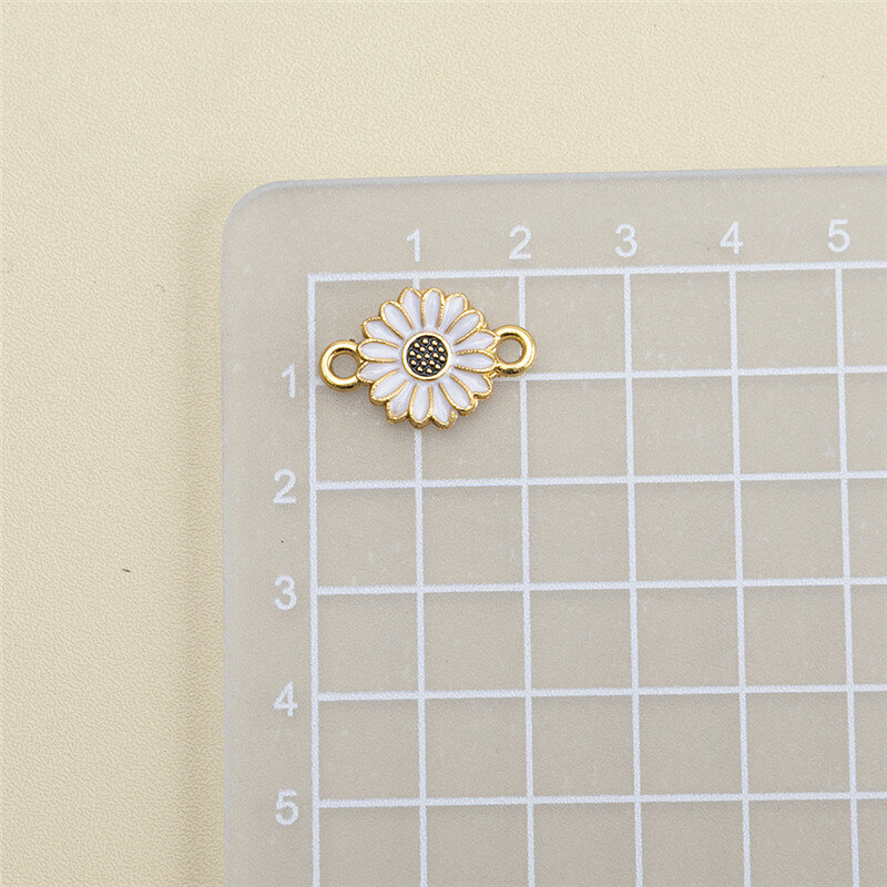 20pcs/lot Mixed Sunflower Daisy Flower Connector Charms Pendant DIY Handmade Necklace Bracelet for Jewelry Making Accessories