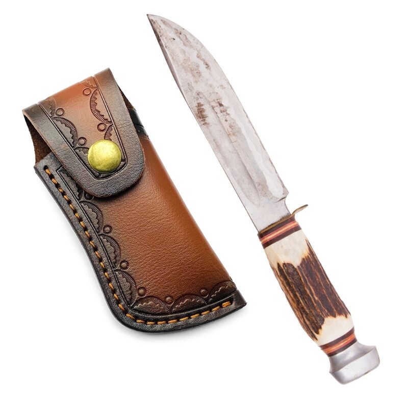 Leathers Sheath Belt Pocket Folding Knife Holder for Camping, BBQ, Hunting