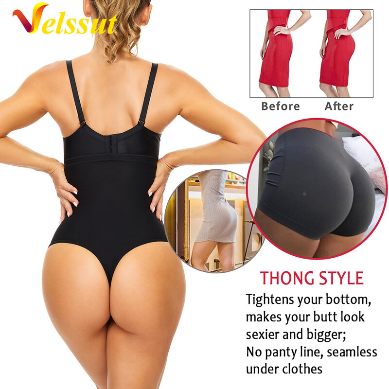 Velssut  Tummy Control Booty Push Up Control Panties  High Waist Butt Lifter Underwear Seamles Shaper Hook Belly Thong Shapewear