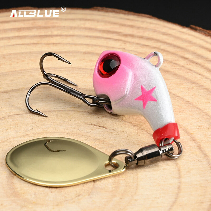 ALLBLUE CYCLONE Tail Spinner Metal Vib Shad Casting Shore Jig Vibration Jigging Blade Spoon Fishing Lure Artificial Bait Tackle