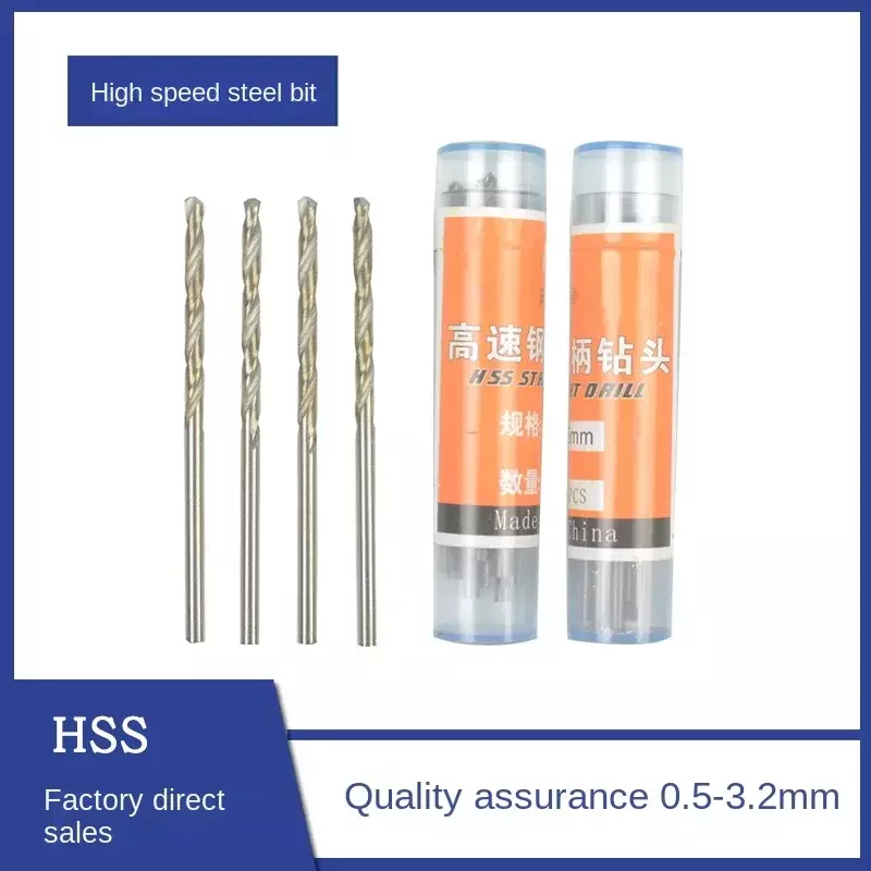 Juego de brocas helicoidales de acero de alta velocidad HSS, herramientas de madera de vástago Micro recto para taladros eléctricos, 0,5-3,2 MM, 5/10/20 Uds.